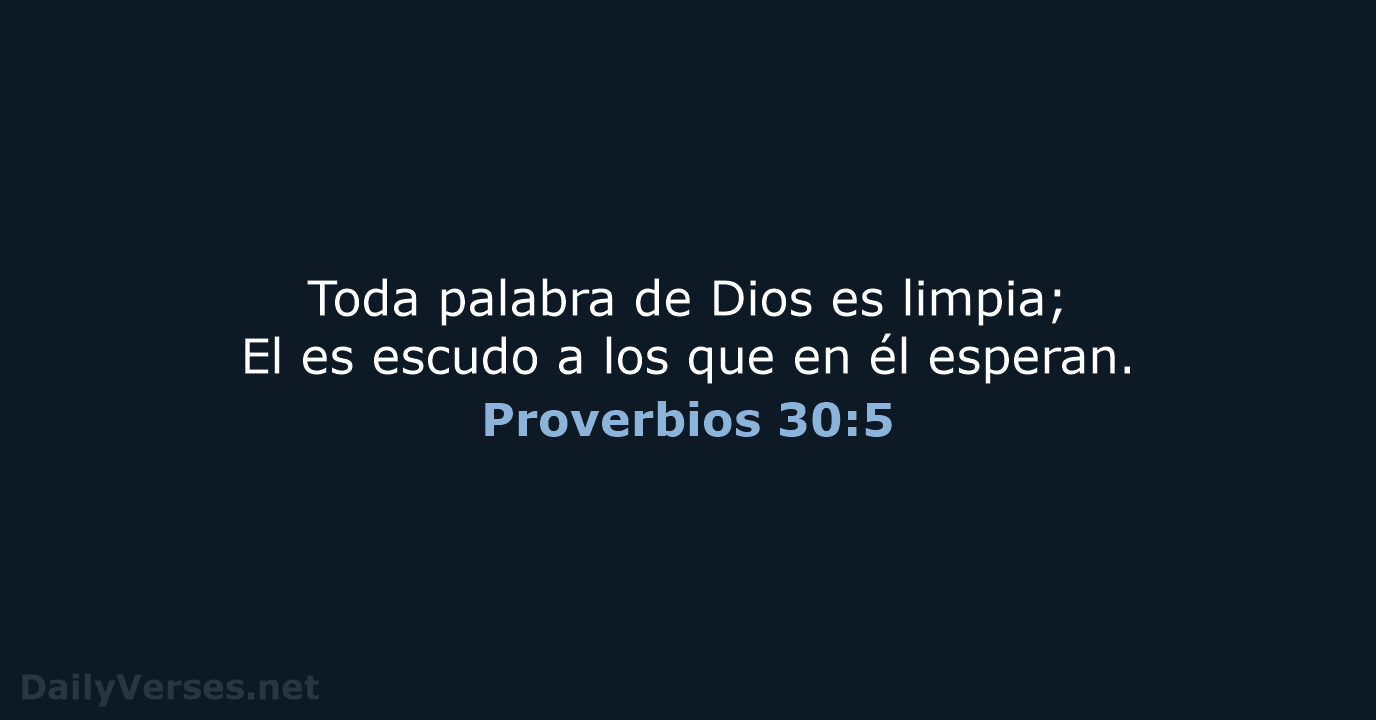 Proverbios 30:5 - RVR60