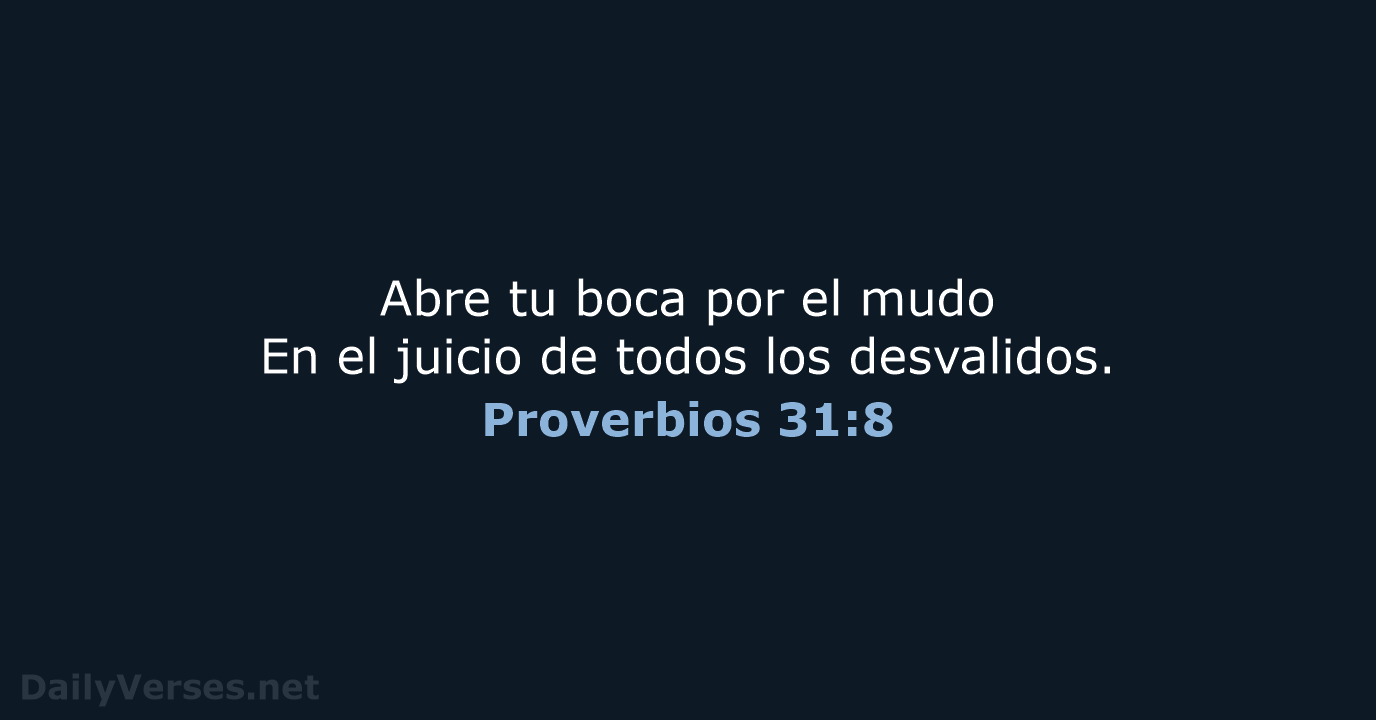 Proverbios 31:8 - RVR60