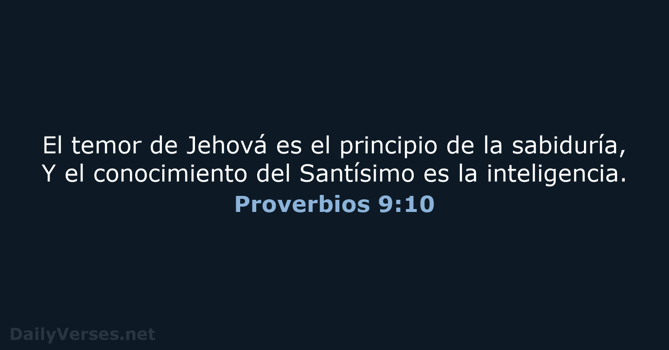 Proverbios 9:10 - RVR60
