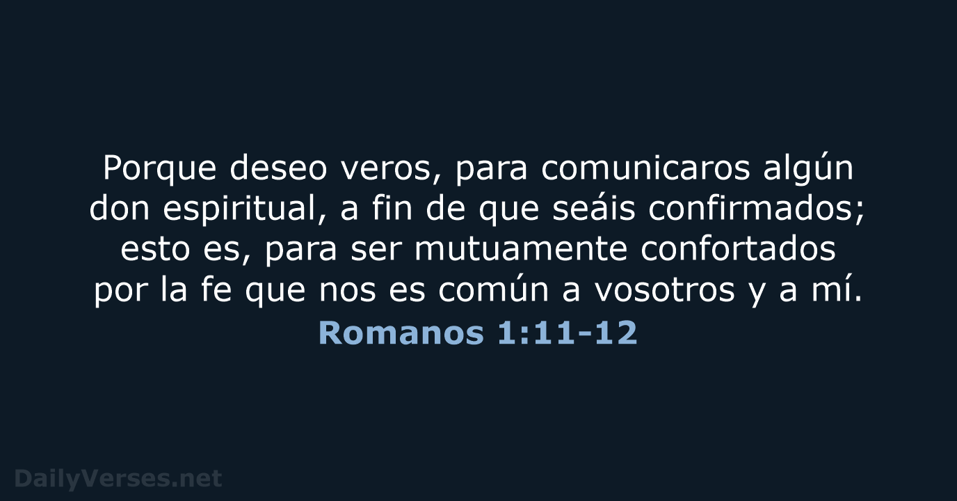 Romanos 1:11-12 - RVR60
