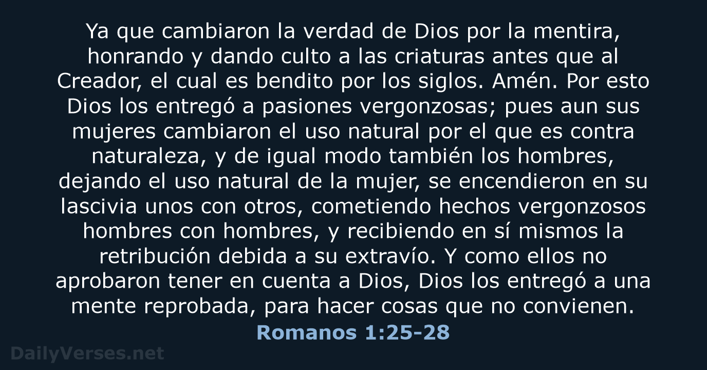 Romanos 1:25-28 - RVR60