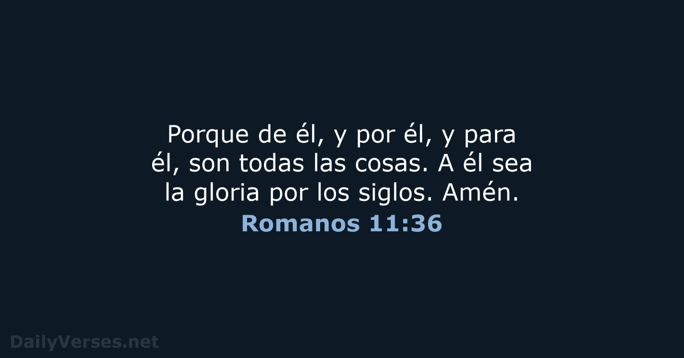 Romanos 11:36 - RVR60