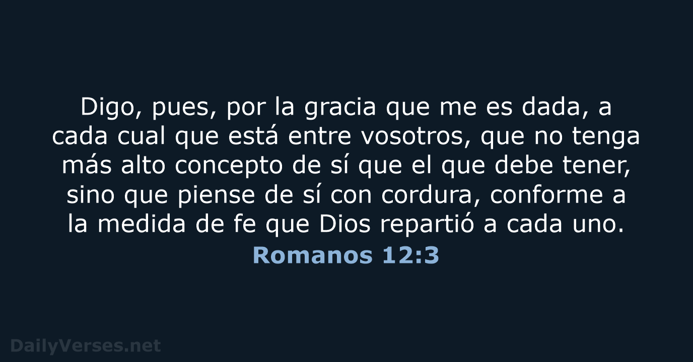 Romanos 12:3 - RVR60