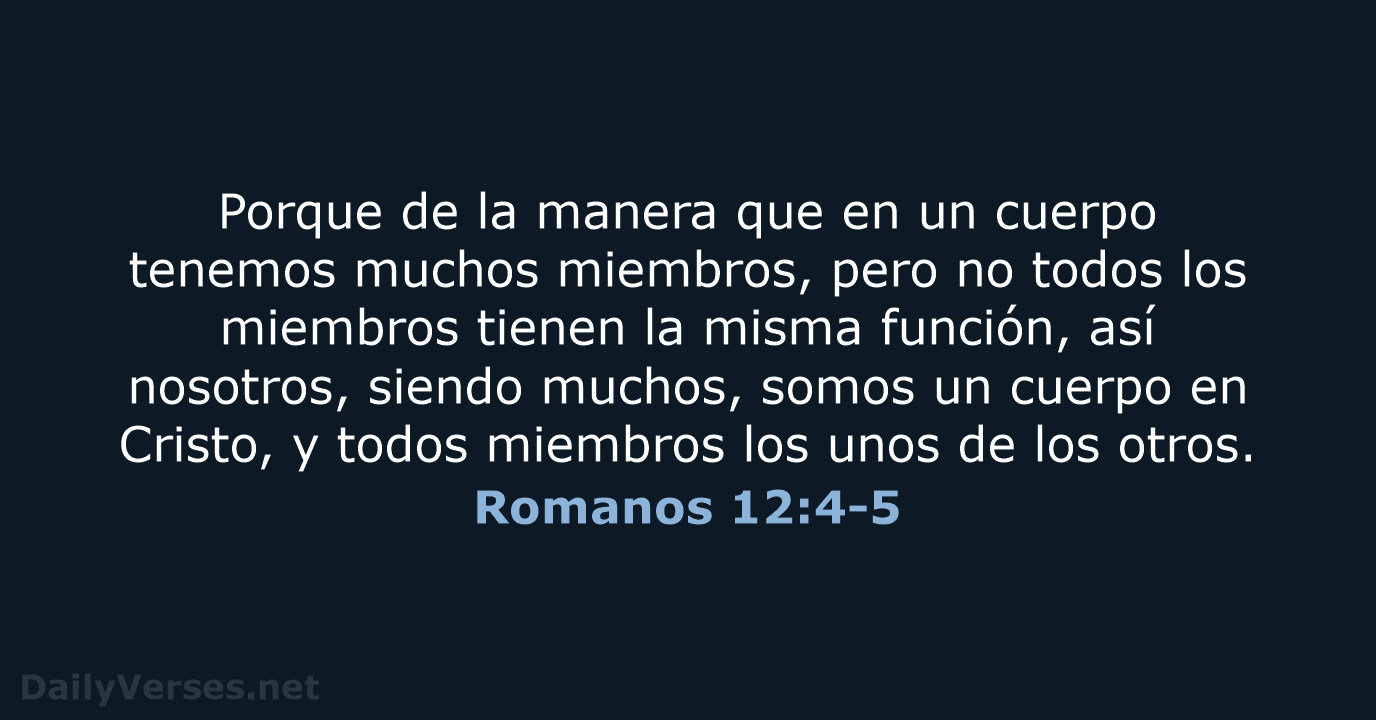 Romanos 12:4-5 - RVR60