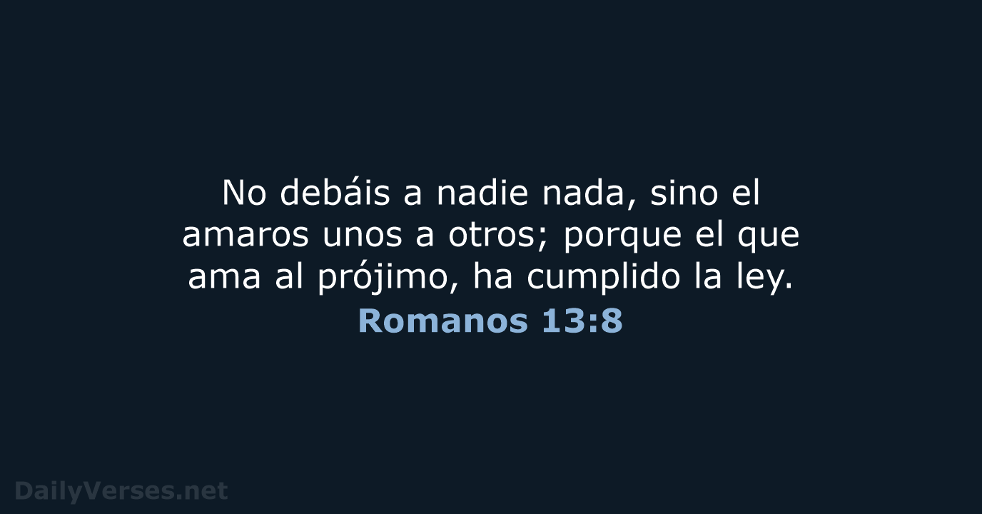 Romanos 13:8 - RVR60