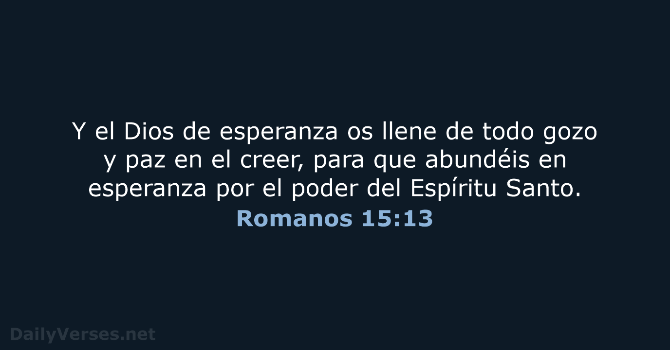 Romanos 15:13 - RVR60