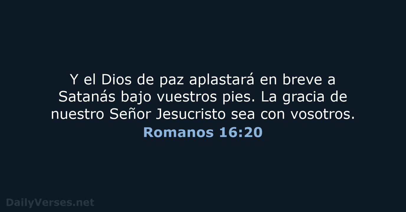 Romanos 16:20 - RVR60
