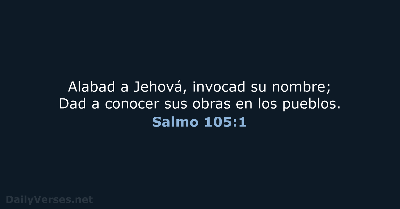 Salmo 105:1 - RVR60