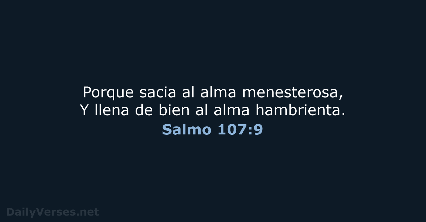 Salmo 107:9 - RVR60