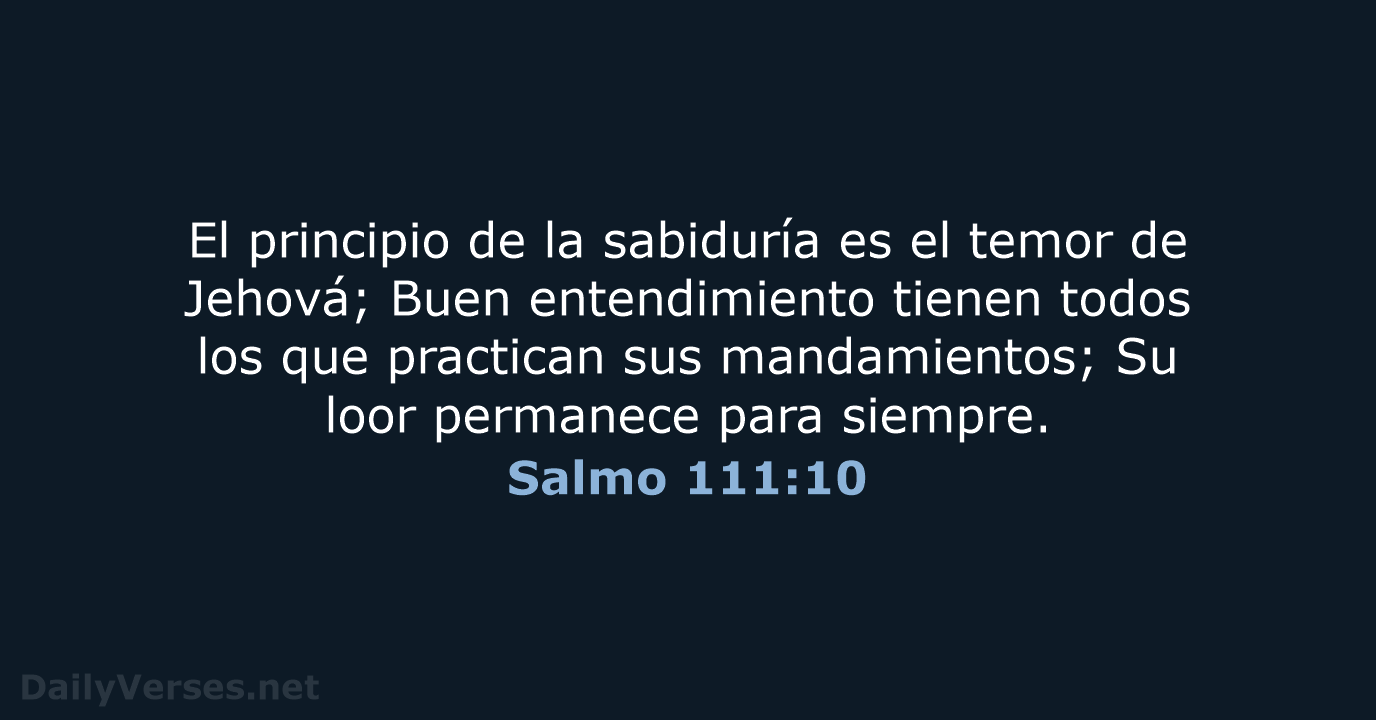 Salmo 111:10 - RVR60