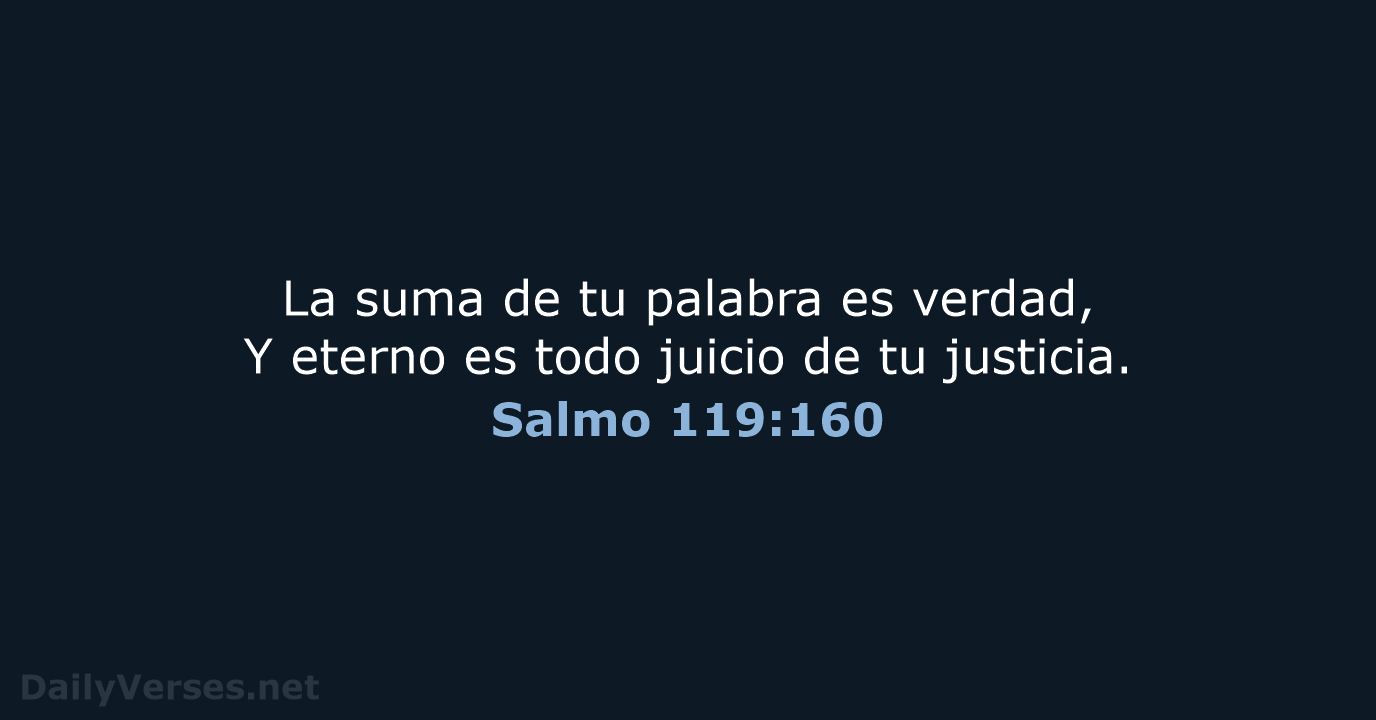 Salmo 119:160 - RVR60