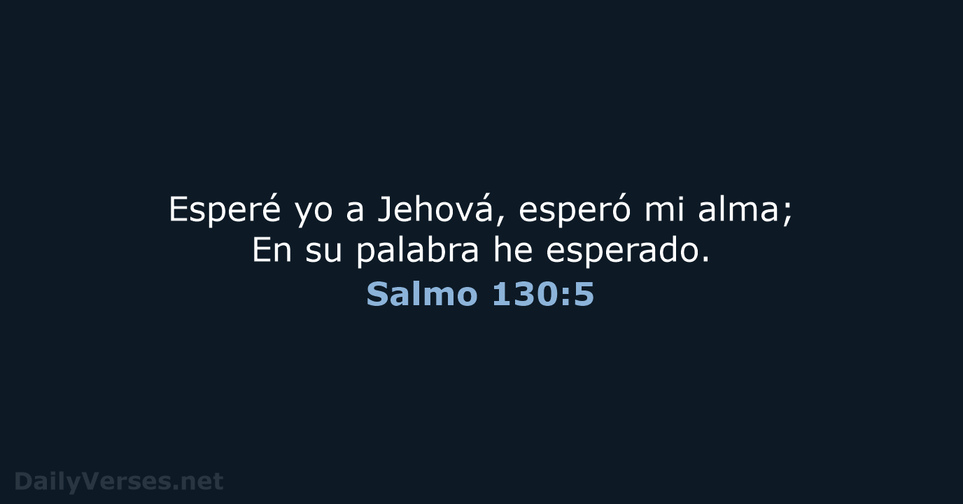 Salmo 130:5 - RVR60