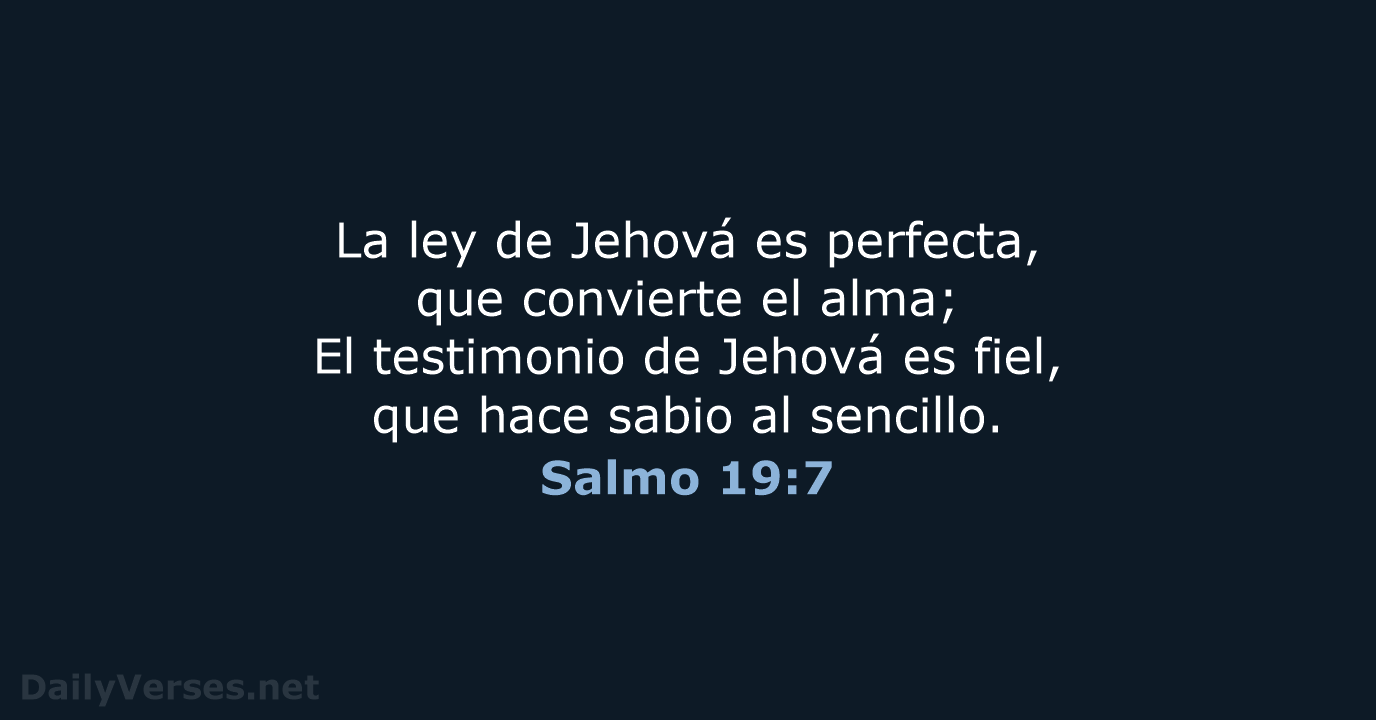 Salmo 19:7 - RVR60