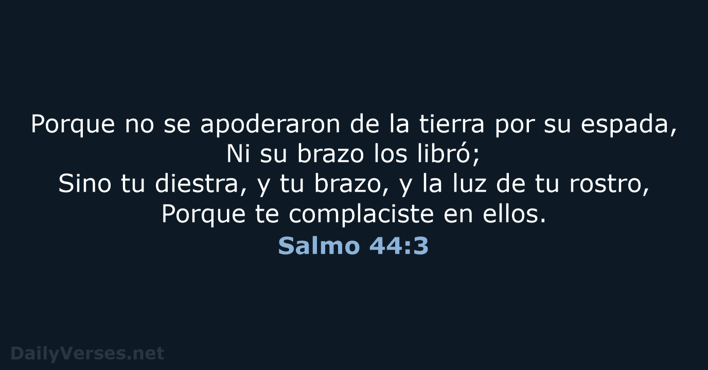Salmo 44:3 - RVR60