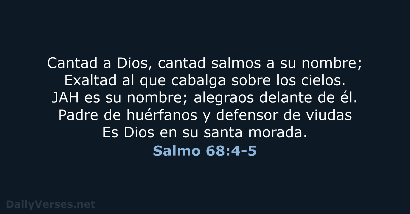 Salmo 68:4-5 - RVR60
