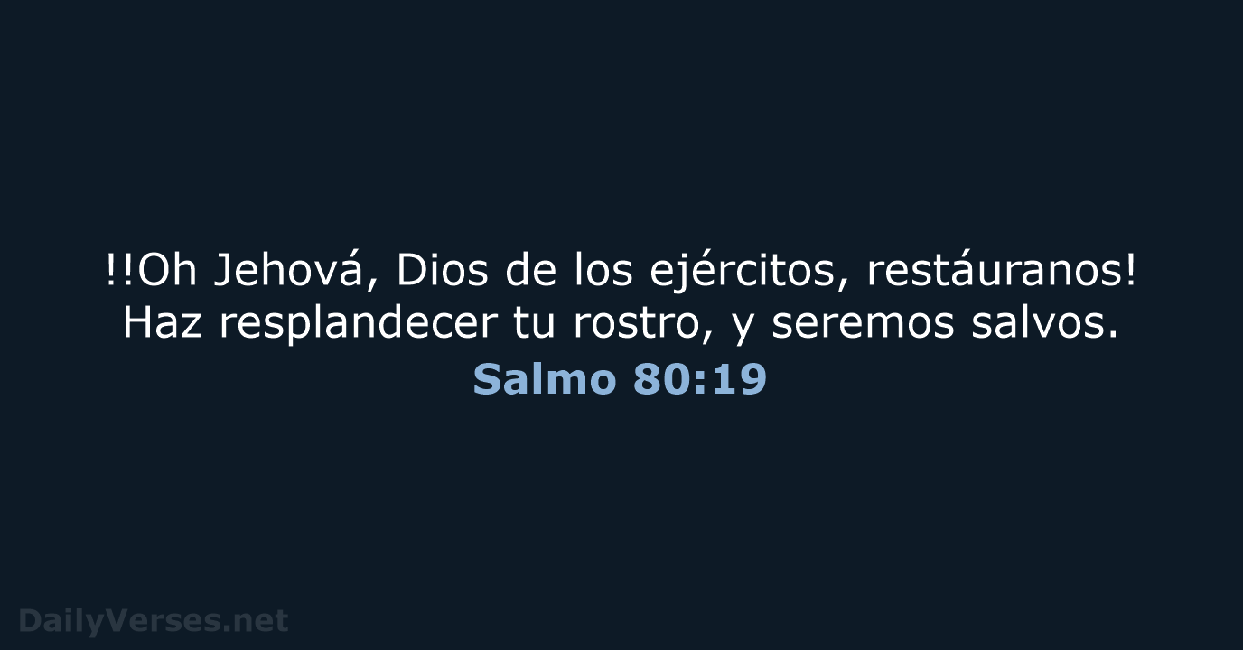 Salmo 80:19 - RVR60