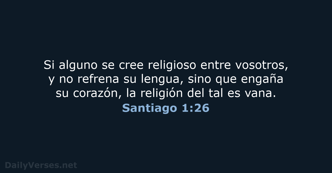 Santiago 1:26 - RVR60