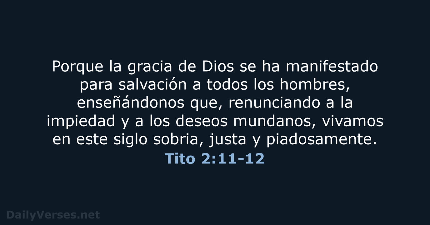 Tito 2:11-12 - RVR60