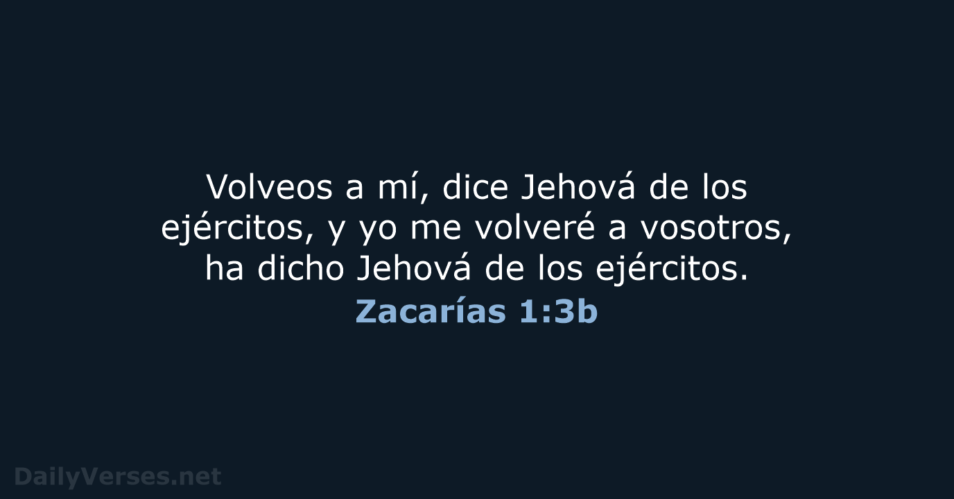Zacarías 1:3b - RVR60