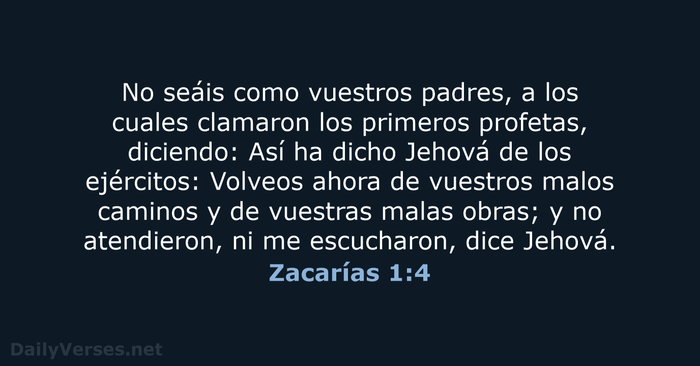 Zacarías 1:4 - RVR60