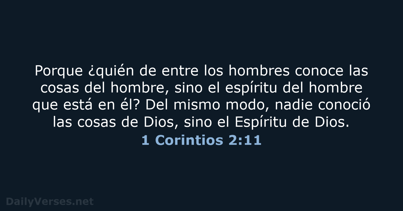 1 Corintios 2:11 - RVR95