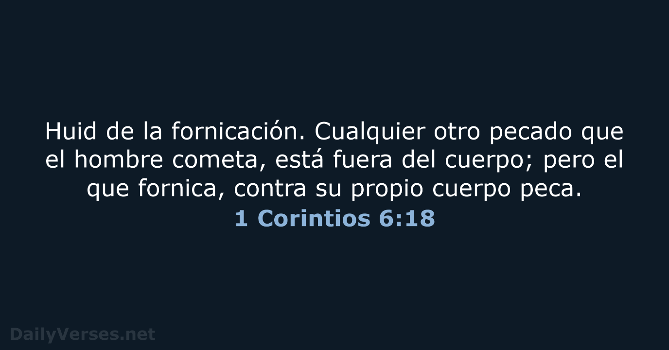 1 Corintios 6:18 - RVR95