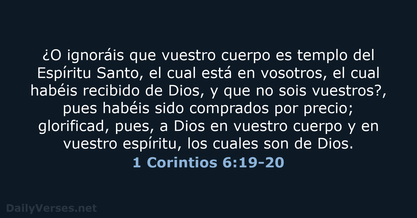 1 Corintios 6:19-20 - RVR95