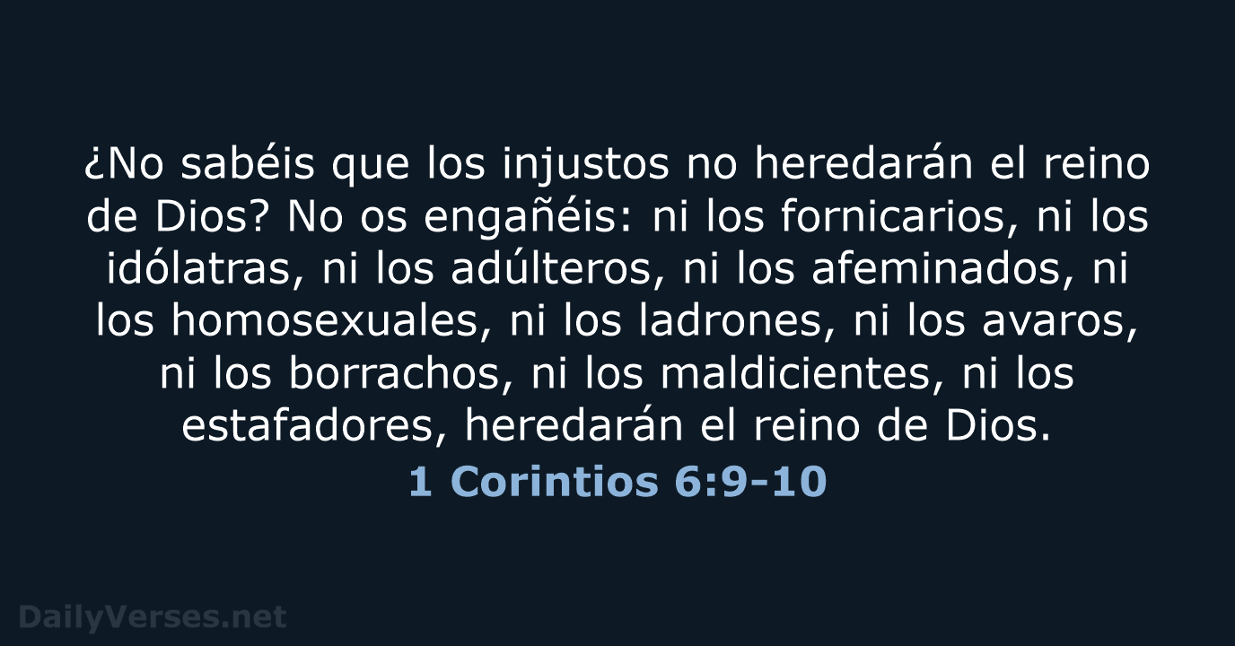1 Corintios 6:9-10 - RVR95
