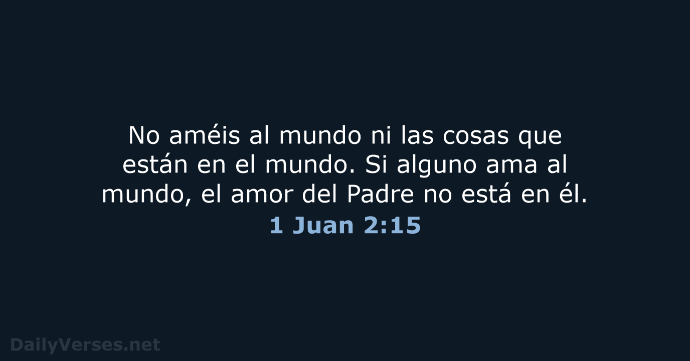 1 Juan 2:15 - RVR95
