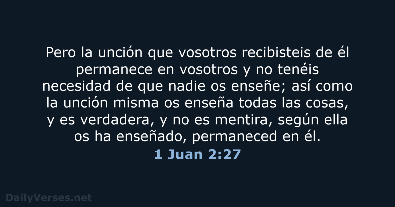 1 Juan 2:27 - RVR95