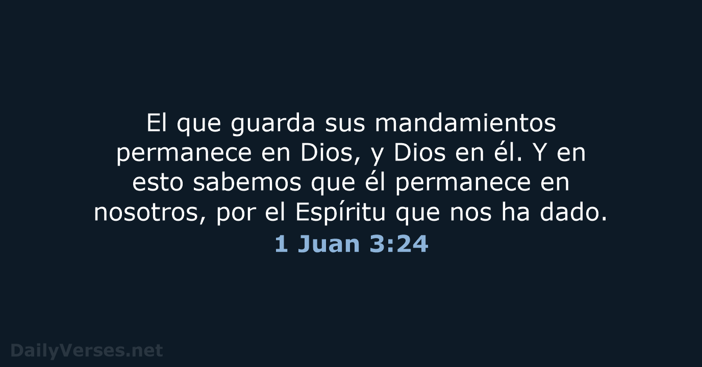 1 Juan 3:24 - RVR95