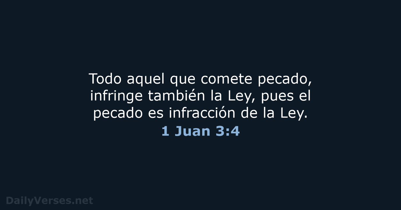 1 Juan 3:4 - RVR95