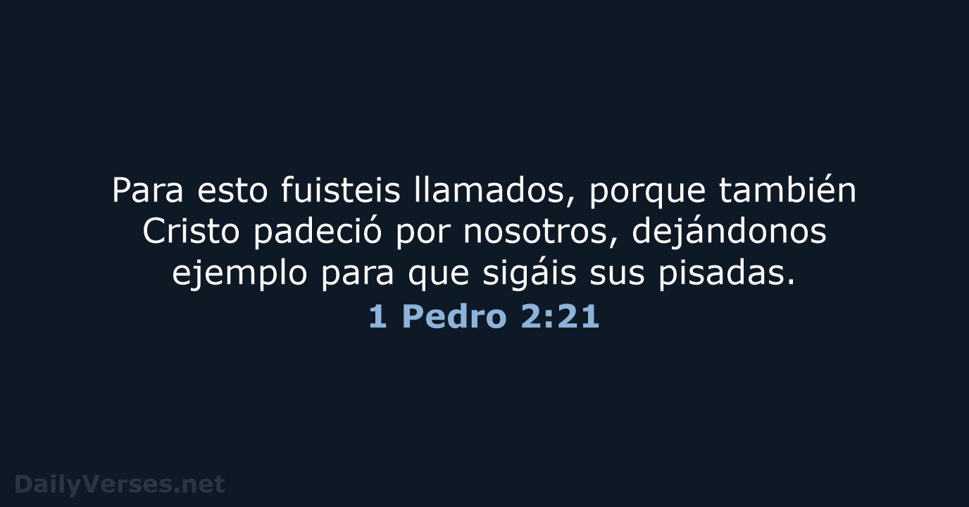 1 Pedro 2:21 - RVR95