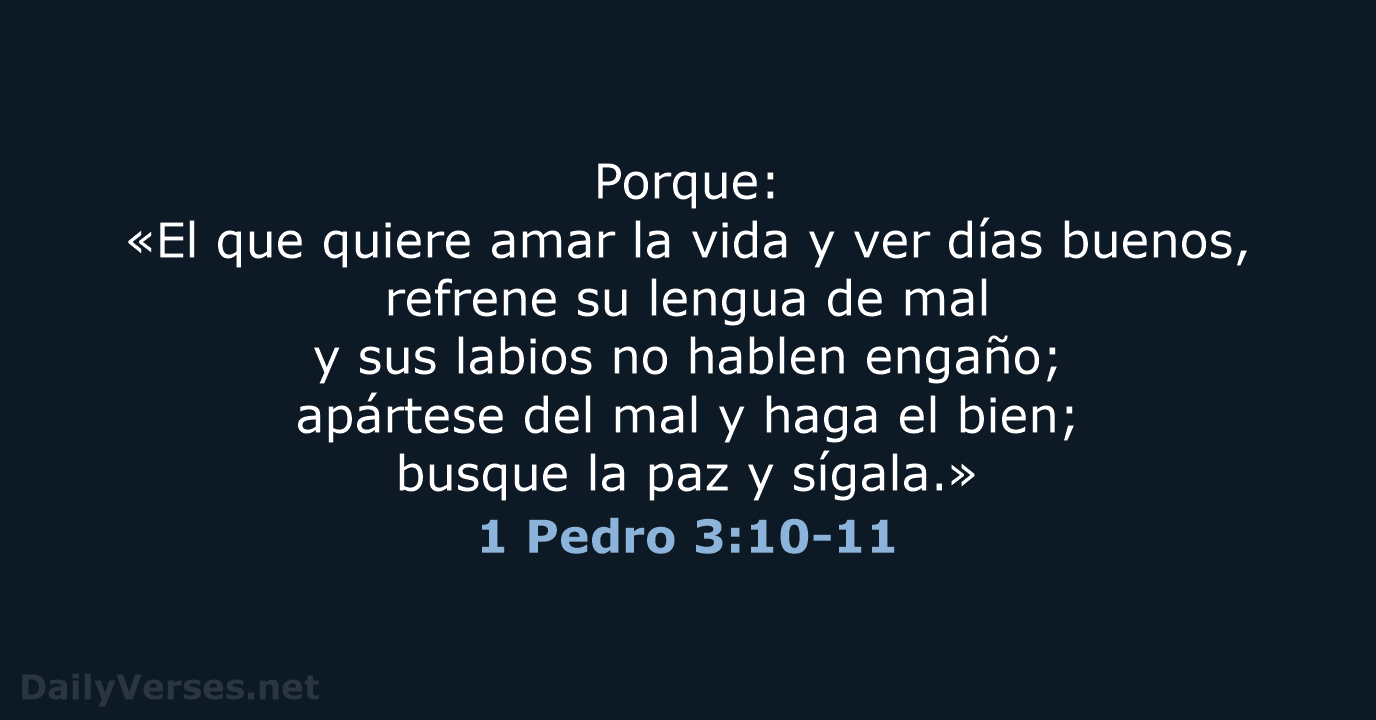 1 Pedro 3:10-11 - RVR95