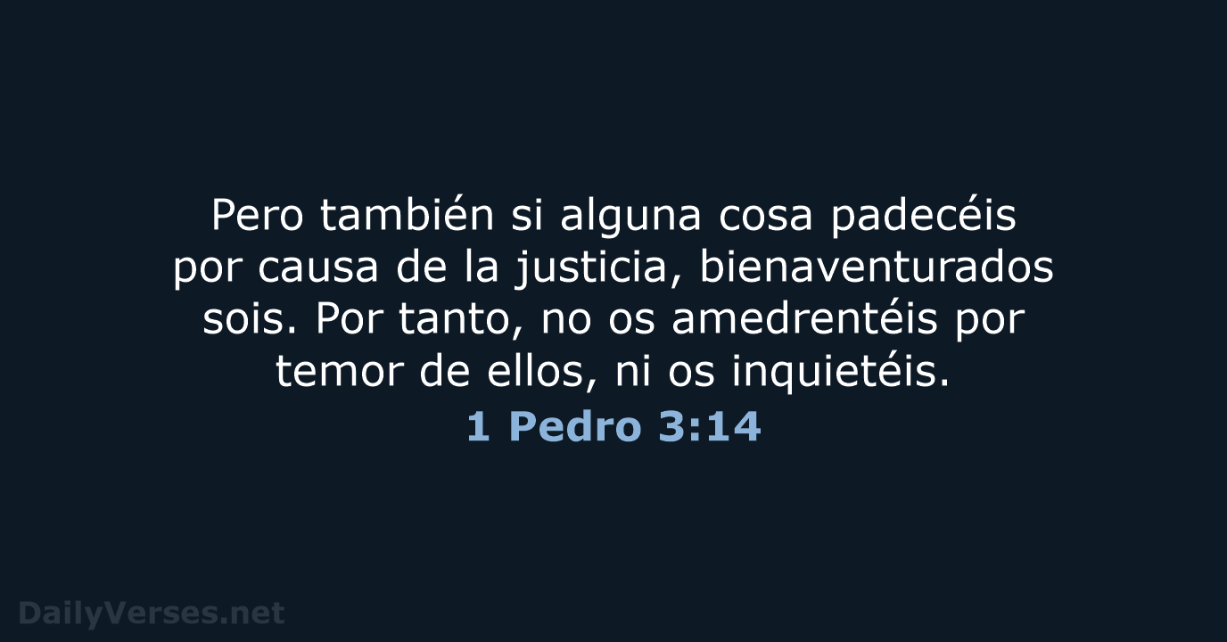 1 Pedro 3:14 - RVR95