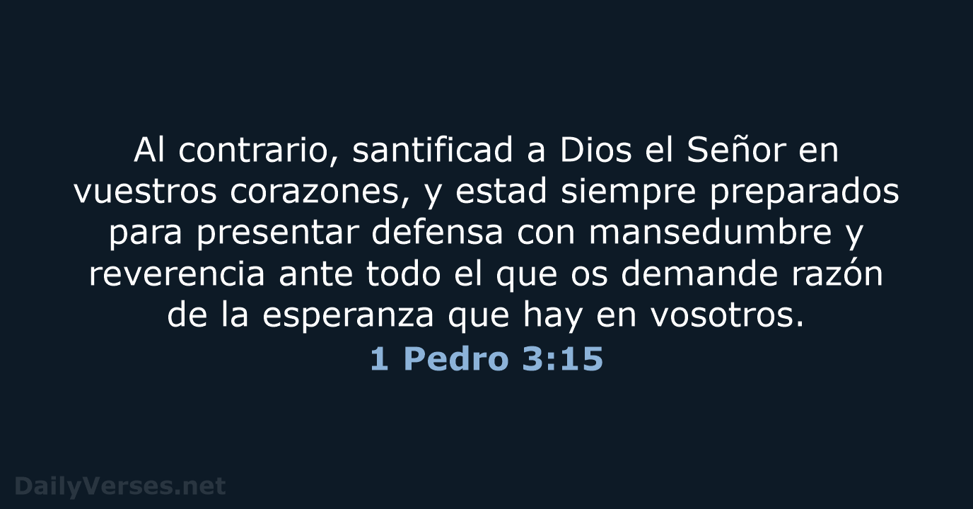 1 Pedro 3:15 - RVR95