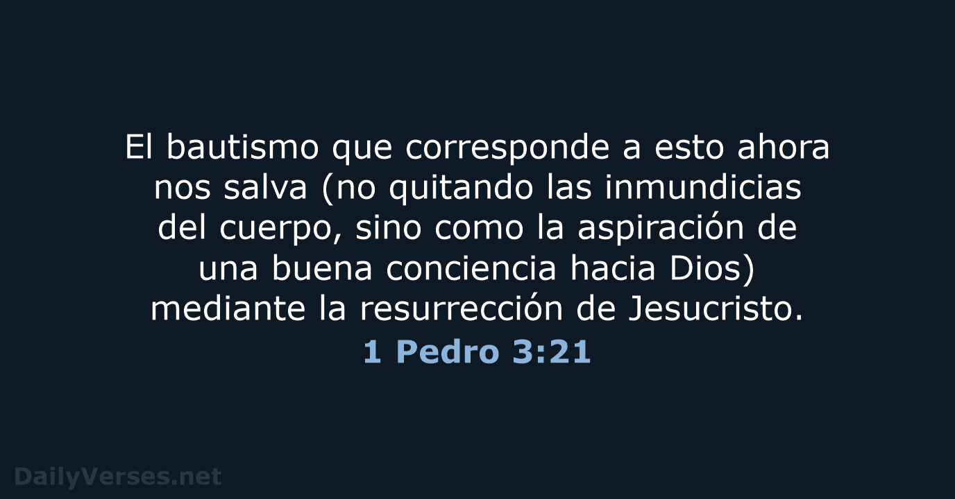 1 Pedro 3:21 - RVR95