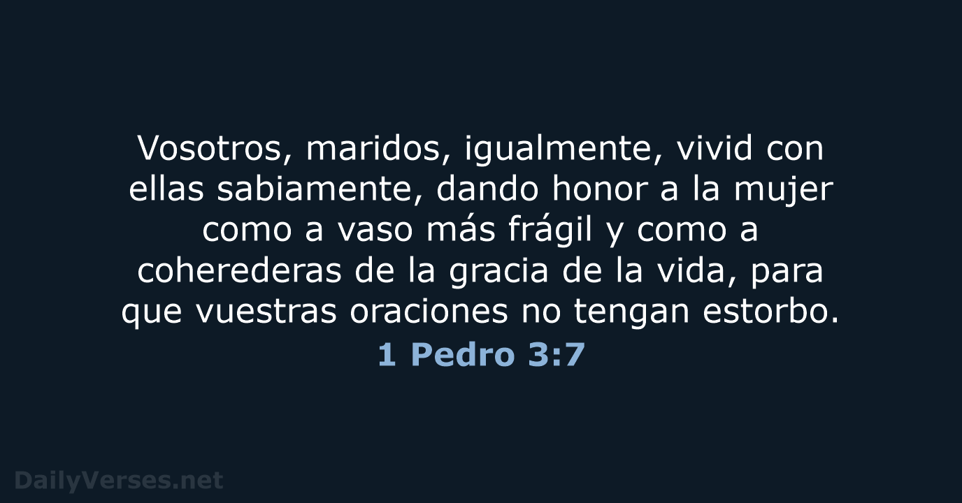 1 Pedro 3:7 - RVR95