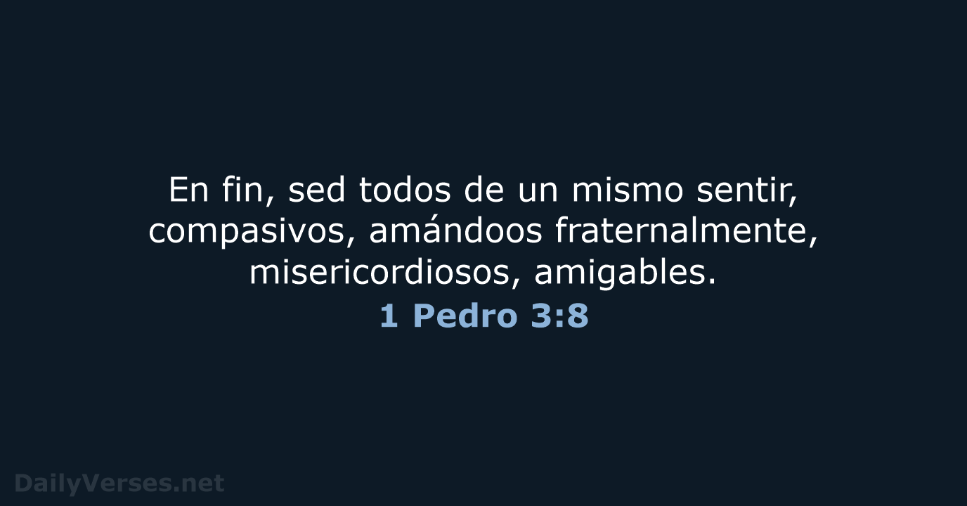 1 Pedro 3:8 - RVR95
