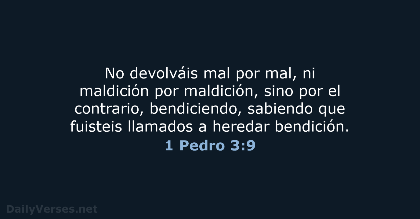 1 Pedro 3:9 - RVR95