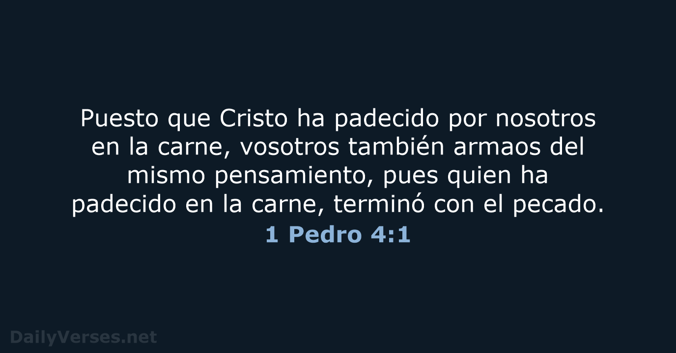 1 Pedro 4:1 - RVR95