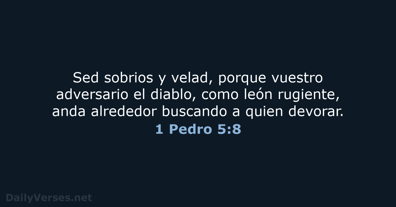 1 Pedro 5:8 - RVR95