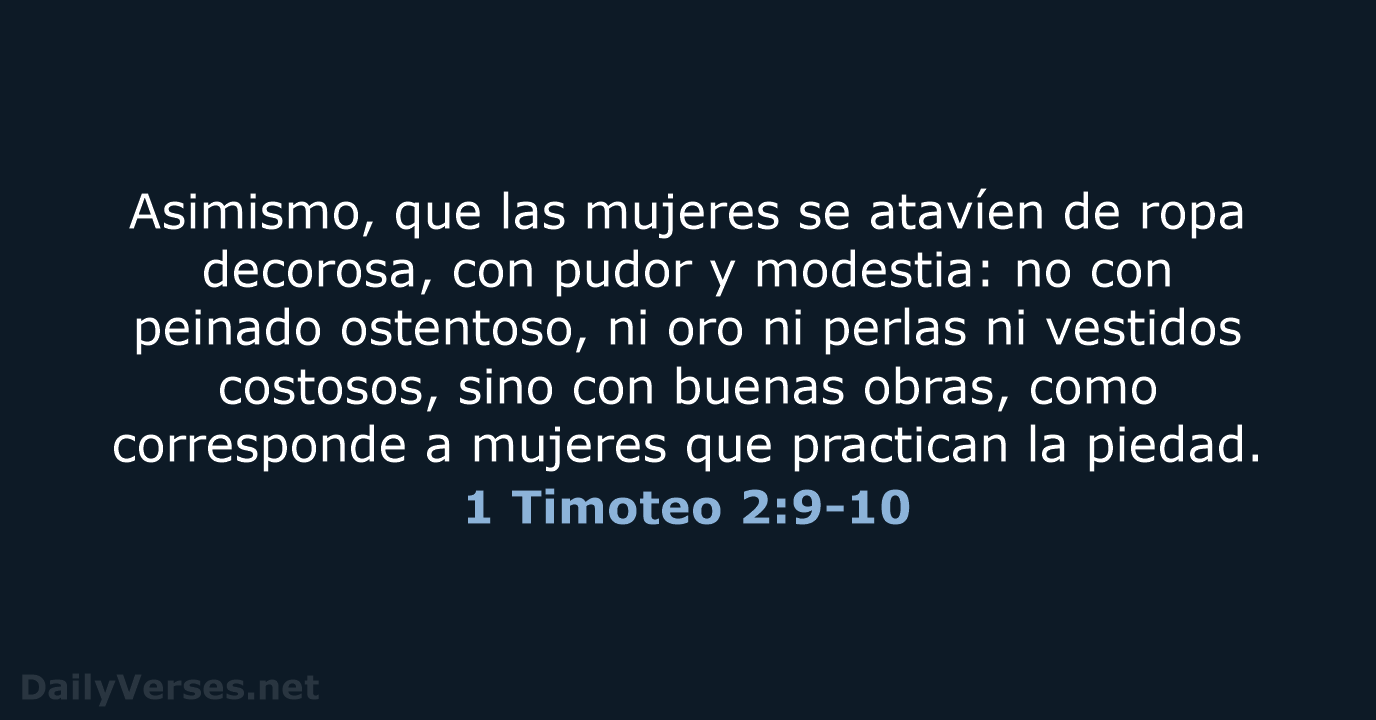 1 Timoteo 2:9-10 - RVR95