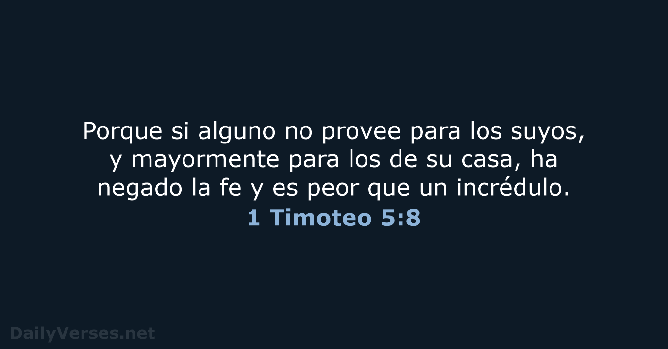 1 Timoteo 5:8 - RVR95