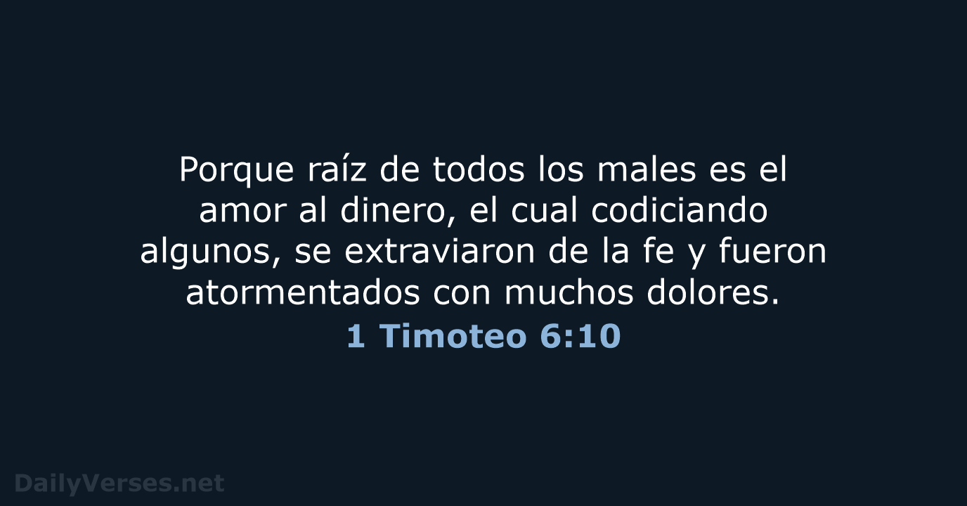 1 Timoteo 6:10 - RVR95