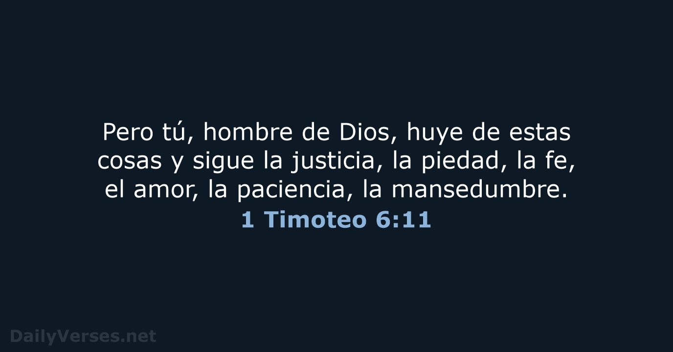 1 Timoteo 6:11 - RVR95