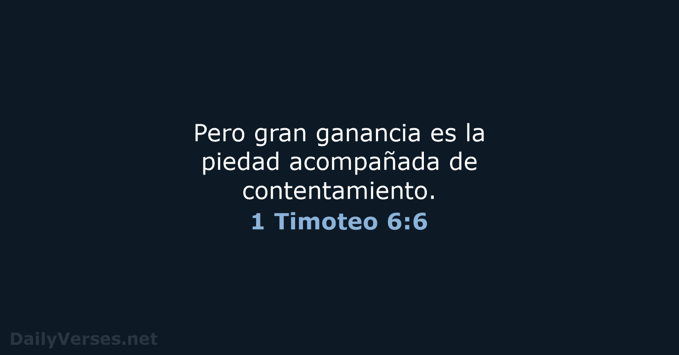 1 Timoteo 6:6 - RVR95