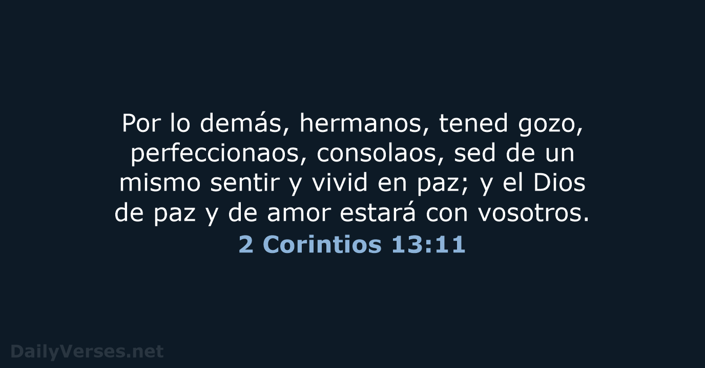 2 Corintios 13:11 - RVR95