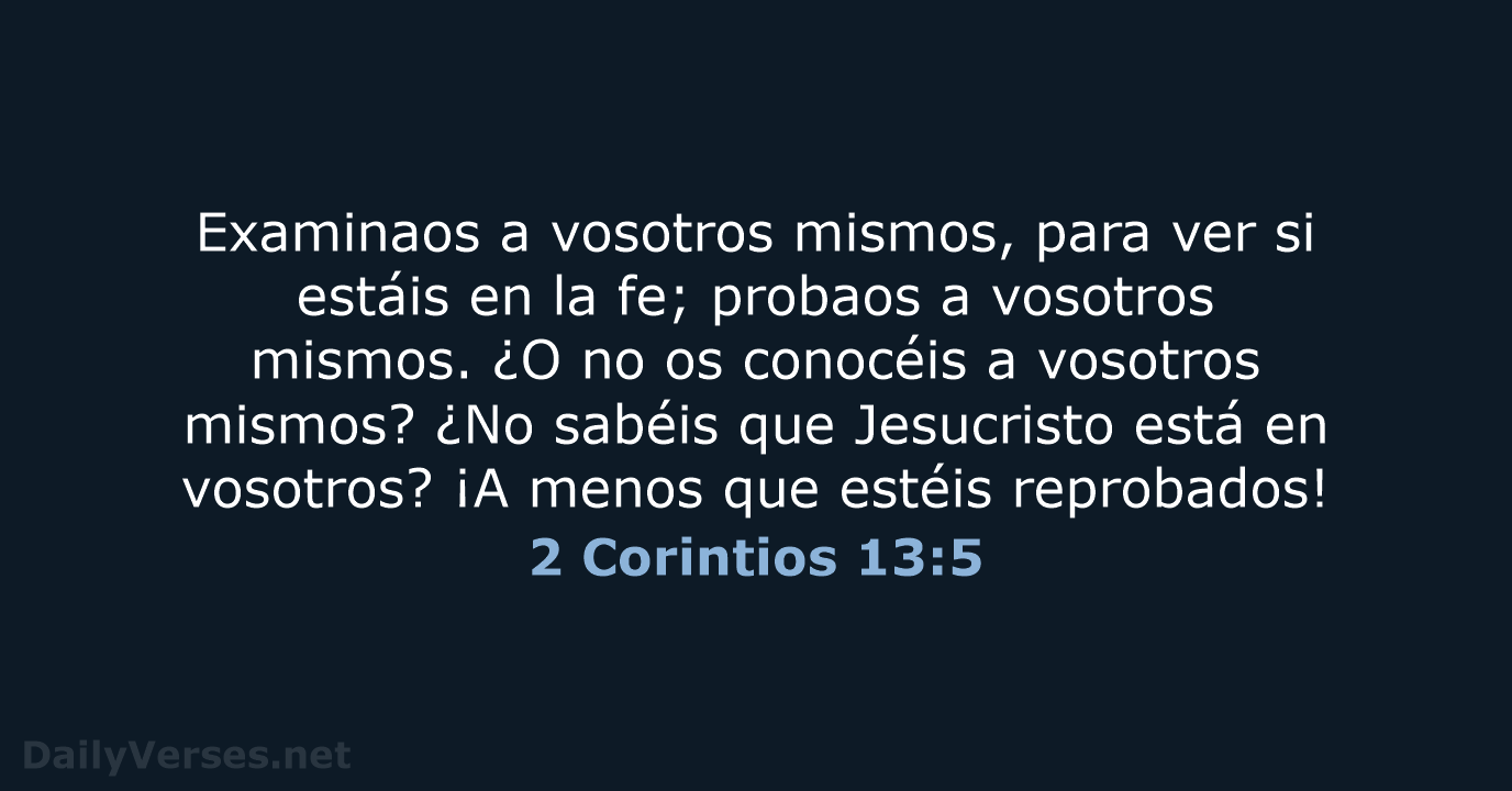 2 Corintios 13:5 - RVR95