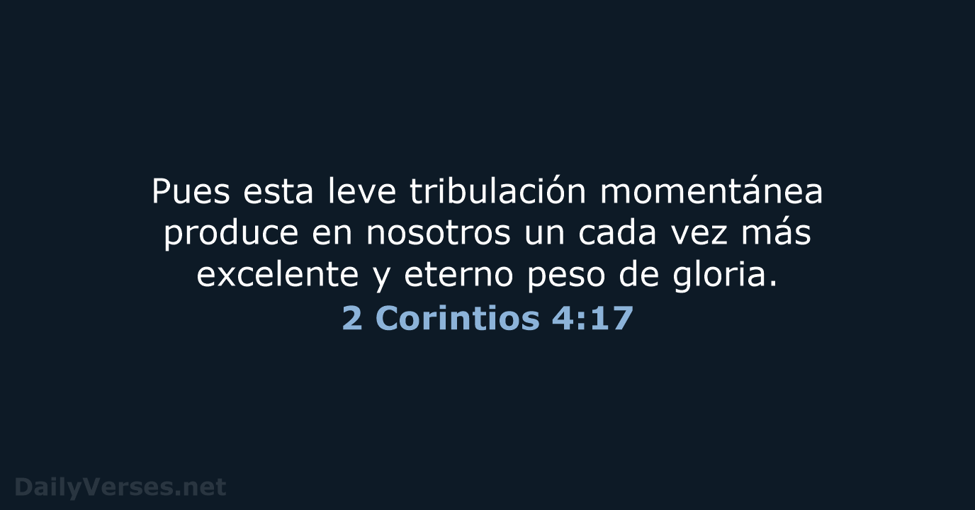 2 Corintios 4:17 - RVR95